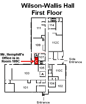 Map to 109C Wilson-Wallis