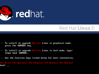 Linux Startup Screen