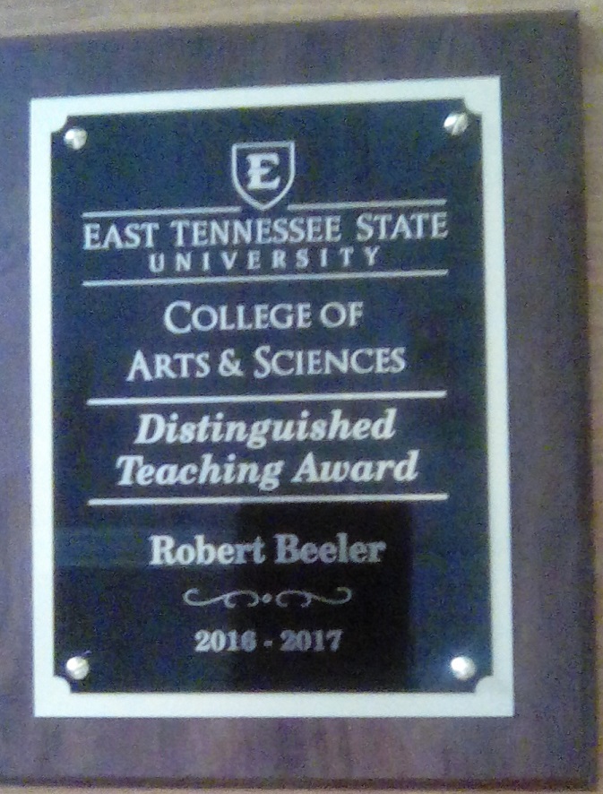 My 2016-17 award from the CAS for Teaching