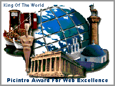 THE PICINTRO GLOBE AWARD FOR WEB EXCELLENCE!