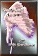 Sandpiper's Award for Web Excellence!