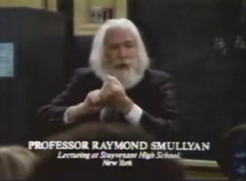 Screen shot of Professor Raymond Smullyan