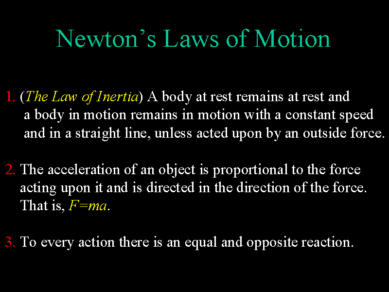 three laws of motion