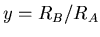 $y=R_B/R_A$