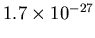 $1.7\times 10^{-27}$