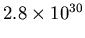 $2.8\times 10^{30}$