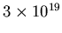$3\times 10^{19}$