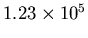 $1.23\times 10{^5}$