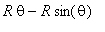 R*theta-R*sin(theta)