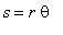 s = r*theta