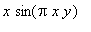 x*sin(Pi*x*y)