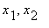 x[1], x[2]
