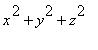 x^2+y^2+z^2