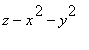 z-x^2-y^2
