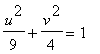 u^2/9+v^2/4 = 1