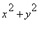 x^2+y^2
