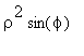 rho^2*sin(phi)