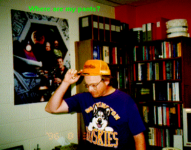 Don searches for
pants