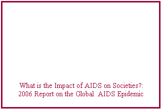 Text Box:  
 
 
 
 
 
 
 
 
 
 
What is the Impact of AIDS on Societies?:
2006 Report on the Global  AIDS Epidemic
