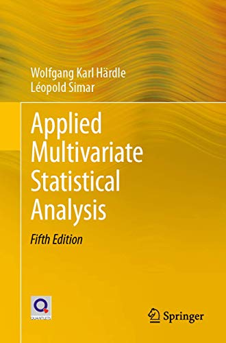 Hardle and Simar's Applied Multivariate Statistical Analysis book, 5th edition