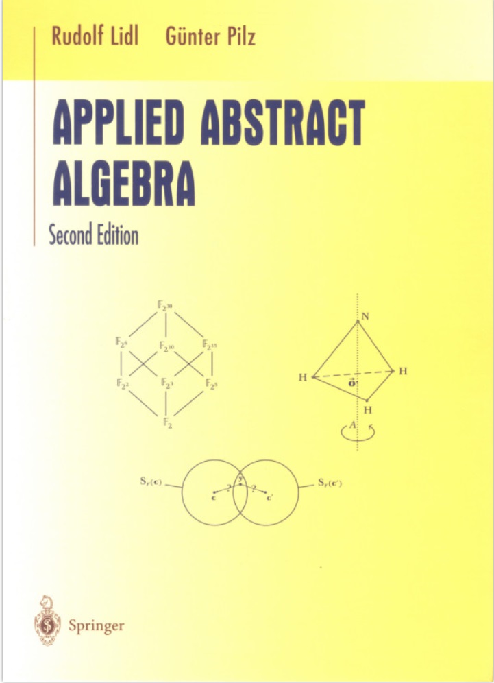 Lidl and Pilz's Applied Abstract Algebra book, 2nd edition