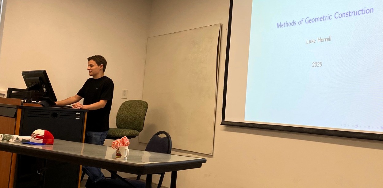 Herrell giving his presentation