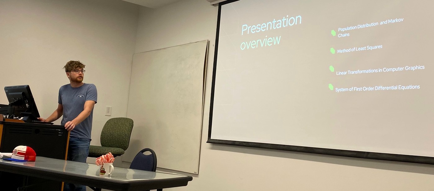 Matilla giving his presentation