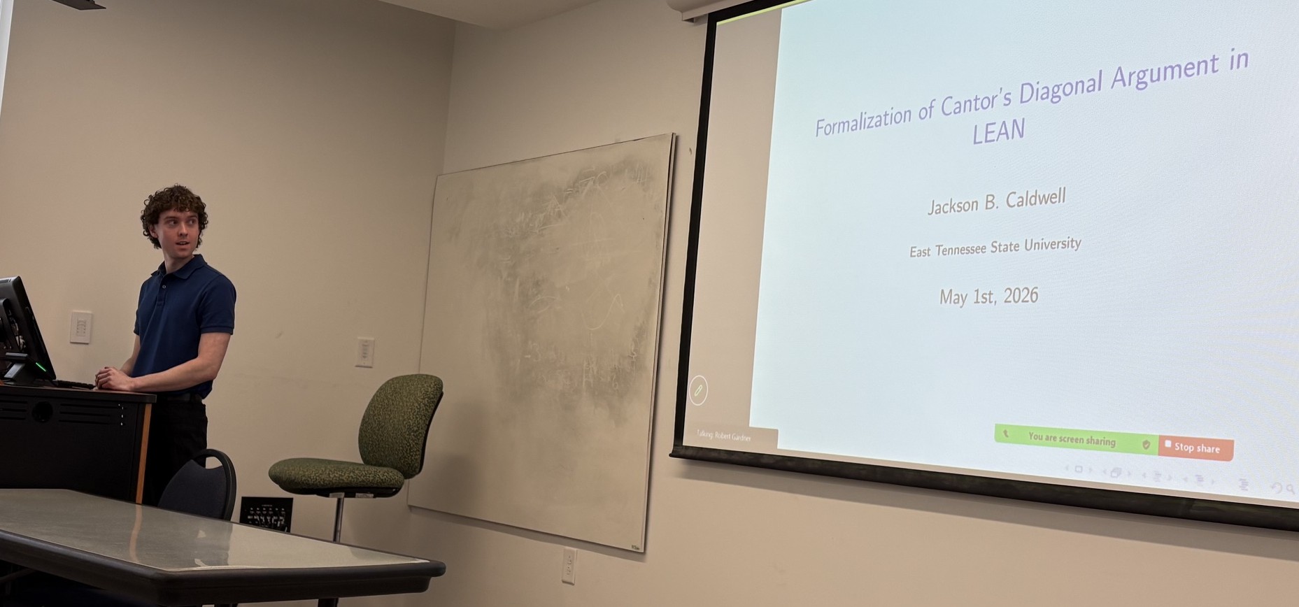 Caldwell presenting