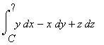 int(y*dx-x*dy+z,z = C .. %?)